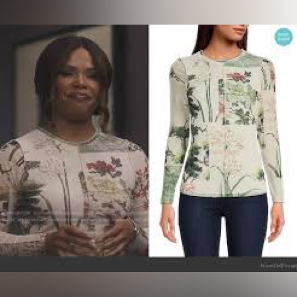 Ted Baker Multicolor Botanical Long Sleeve Top - Picture 15 of 15